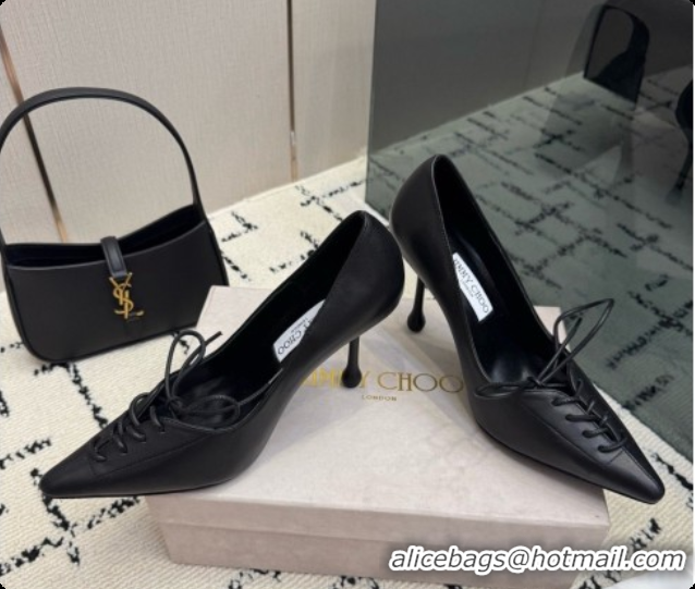 Best Grade Jimmy Choo Scarlett 95 Pumps in Black Lambskin J091214 Black 2026