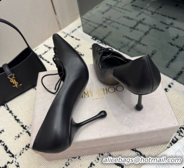 Best Grade Jimmy Choo Scarlett 95 Pumps in Black Lambskin J091214 Black 2026
