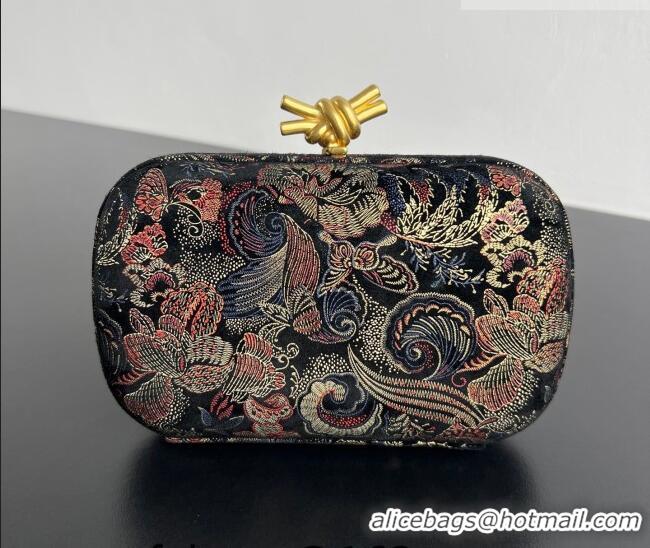 Best Quality Bottega Veneta Classic Knot Clutch in Jacquard Velvet BV040161 Gold/Red/Blue/Black 2026