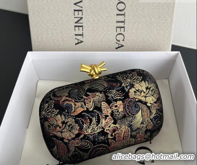 Best Quality Bottega Veneta Classic Knot Clutch in Jacquard Velvet BV040161 Gold/Red/Blue/Black 2026