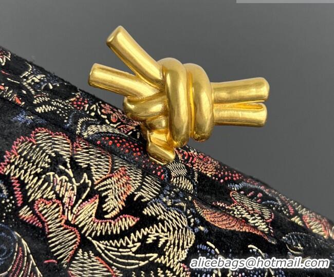Best Quality Bottega Veneta Classic Knot Clutch in Jacquard Velvet BV040161 Gold/Red/Blue/Black 2026