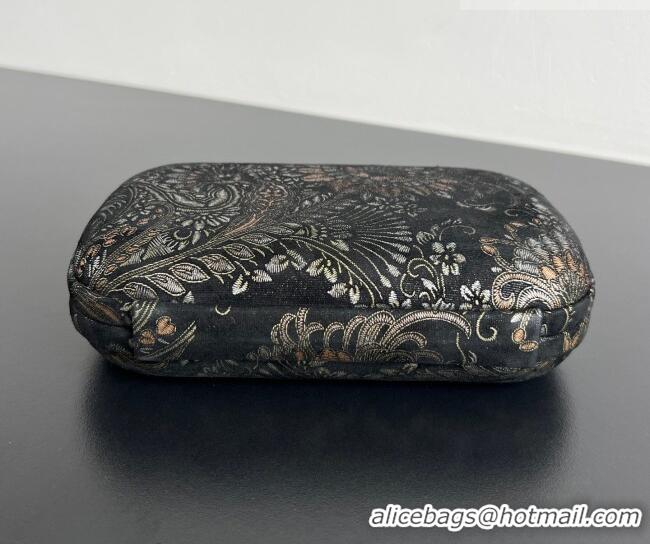 Top Design Bottega Veneta Classic Knot Clutch in Jacquard Velvet BV040165 Gold/Silver/Black 2026