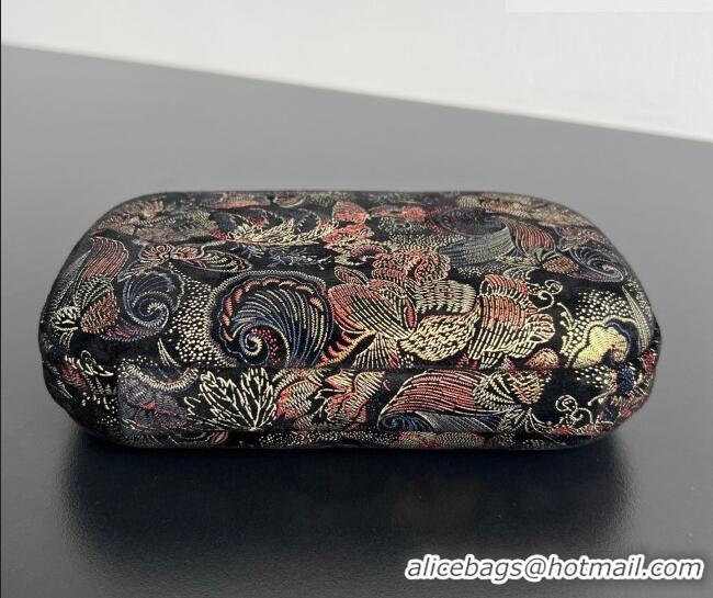 Trendy Design Bottega Veneta Classic Knot Clutch in Jacquard Velvet BV040164 Burgundy/Black 2026