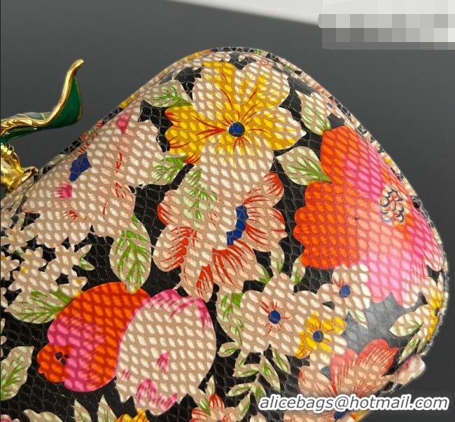 Best Price Bottega Veneta Knot Clutch with Flower Clasp in Leather BV040166 Pink/Orange/Yellow 2026