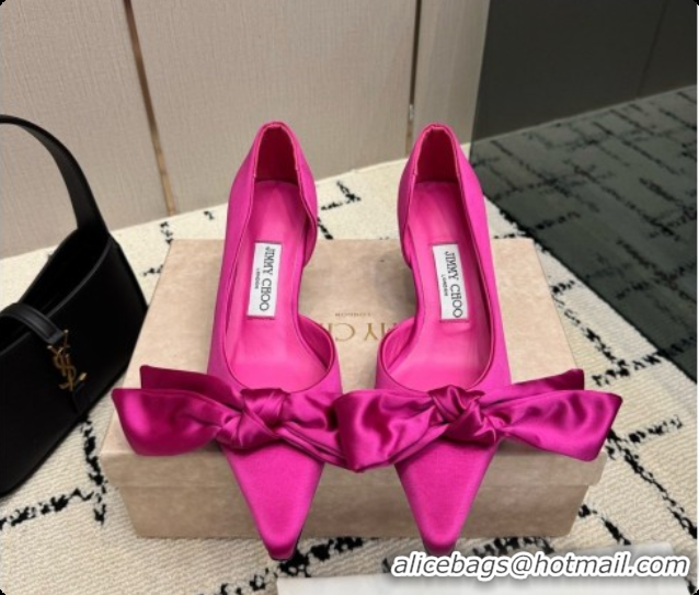 Super Quality Jimmy Choo Issy Pump 50 with Oversized Bow J091218 Rosy Lagoon Satin 2026