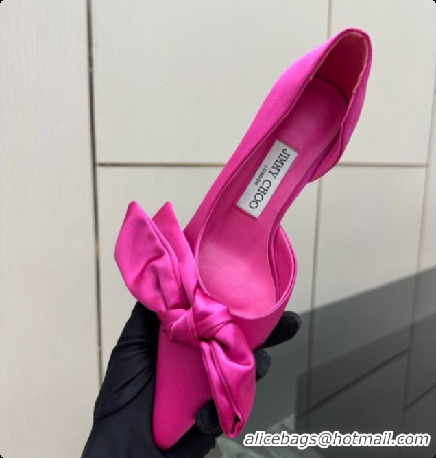 Super Quality Jimmy Choo Issy Pump 50 with Oversized Bow J091218 Rosy Lagoon Satin 2026