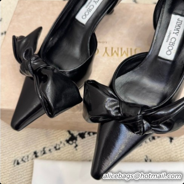 Best Price Jimmy Choo Issy Pump 50 with Oversized Bow J091220 Black Leather 2026