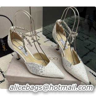 Most Popular Jimmy Choo Stevie 100 Pumps with Crystals J091221 White 2026