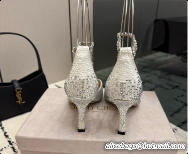 Most Popular Jimmy Choo Stevie 100 Pumps with Crystals J091221 White 2026