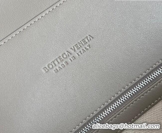 Top Grade Bottega Veneta Men's Intrecciato Suede Andiamo Voyager Tote Bag 827066 Beige/Grey 2026
