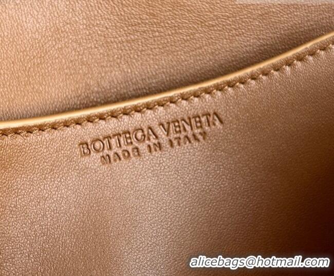 Most Popular Bottega Veneta Knot Lock Cross-body Bag in Intrecciato Leather 817191 Amber Brown 2026