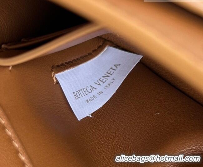 Most Popular Bottega Veneta Knot Lock Cross-body Bag in Intrecciato Leather 817191 Amber Brown 2026