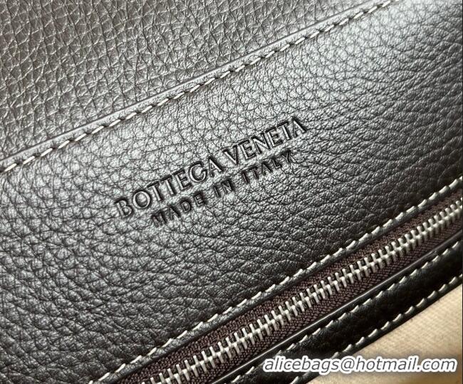 Classic Discount Bottega Veneta Men's Small Andiamo Messenger Bag in Intrecciato Grained Leather 815781 Fondant Brown 20