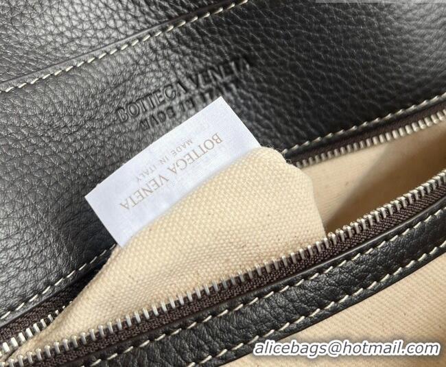 Classic Discount Bottega Veneta Men's Small Andiamo Messenger Bag in Intrecciato Grained Leather 815781 Fondant Brown 20