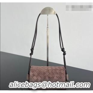 Promotional Bottega Veneta Notturno Mini Bag in Intrecciato Suede 843893 Brown/Fondant 2026