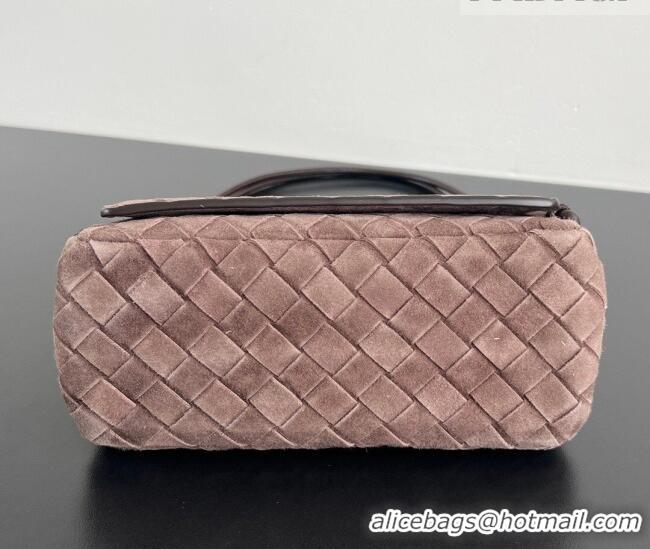 Promotional Bottega Veneta Notturno Mini Bag in Intrecciato Suede 843893 Brown/Fondant 2026