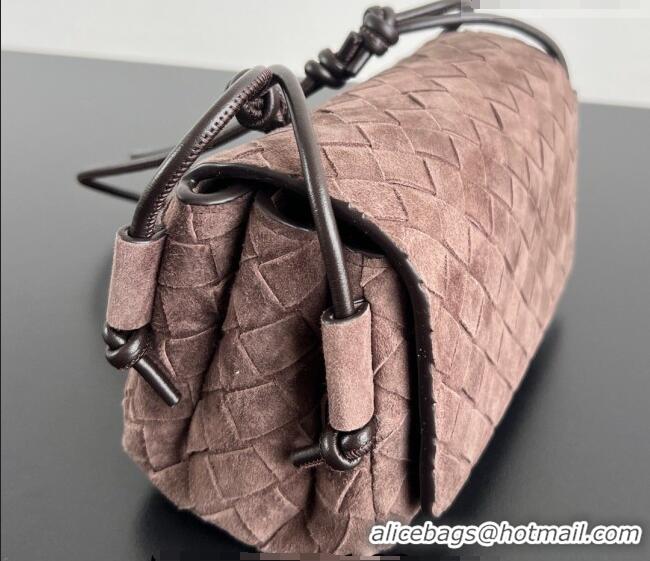 Promotional Bottega Veneta Notturno Mini Bag in Intrecciato Suede 843893 Brown/Fondant 2026