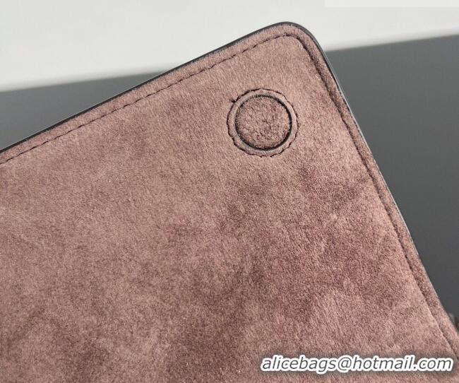 Promotional Bottega Veneta Notturno Mini Bag in Intrecciato Suede 843893 Brown/Fondant 2026