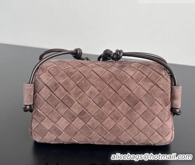 Promotional Bottega Veneta Notturno Mini Bag in Intrecciato Suede 843893 Brown/Fondant 2026