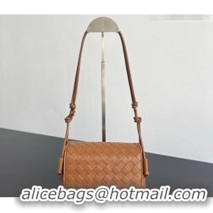 Shop Best Bottega Veneta Notturno Mini Bag in Intrecciato Leather 843893 Light Brown 2026