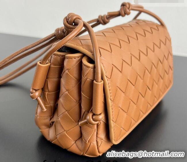 Shop Best Bottega Veneta Notturno Mini Bag in Intrecciato Leather 843893 Light Brown 2026