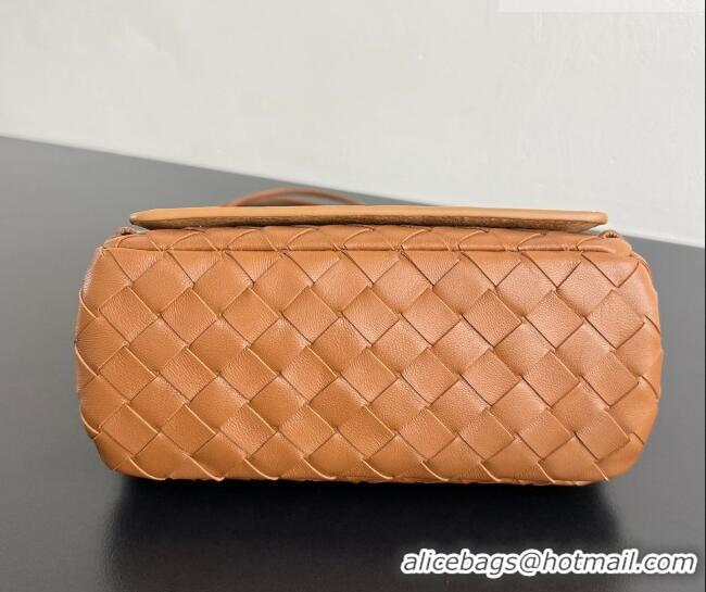 Shop Best Bottega Veneta Notturno Mini Bag in Intrecciato Leather 843893 Light Brown 2026