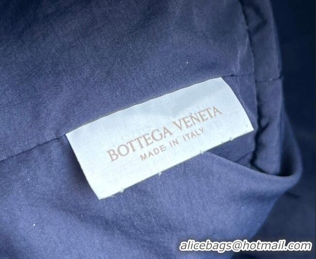 Top Grade Bottega Veneta Giorno Shoulder Bag in Intrecciato Suede 857657 Navy Blue 2026