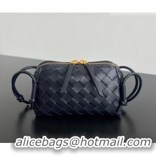 Best Price Bottega Veneta Intrecciato Leather Concert Pouch Mini bag 794258 Midnight Blue 2026