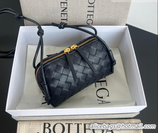 Best Price Bottega Veneta Intrecciato Leather Concert Pouch Mini bag 794258 Midnight Blue 2026