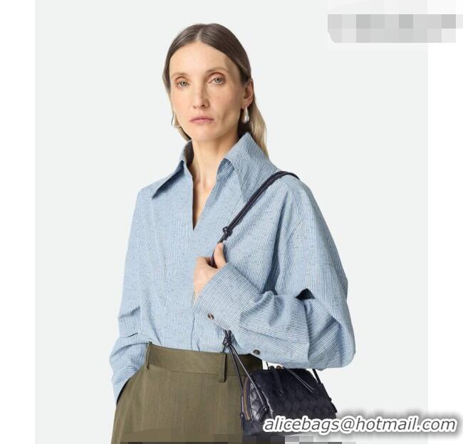 Best Price Bottega Veneta Intrecciato Leather Concert Pouch Mini bag 794258 Midnight Blue 2026