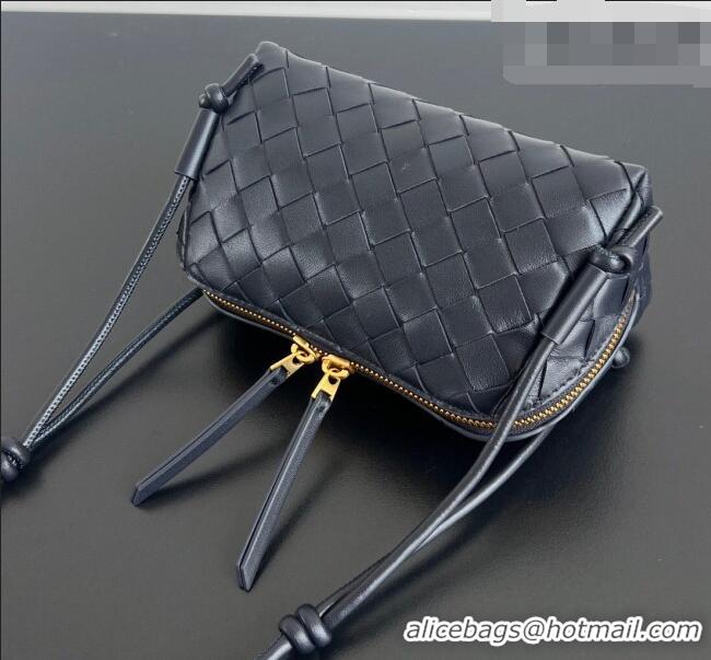 Best Price Bottega Veneta Intrecciato Leather Concert Pouch Mini bag 794258 Midnight Blue 2026