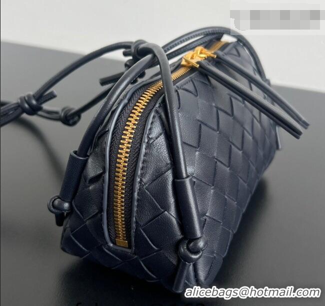 Best Price Bottega Veneta Intrecciato Leather Concert Pouch Mini bag 794258 Midnight Blue 2026