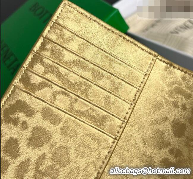 Best Quality Bottega Veneta Intrecciato Leather Passport Case 749954 Gold 2026