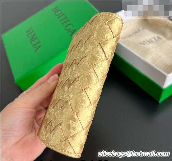 Best Quality Bottega Veneta Intrecciato Leather Passport Case 749954 Gold 2026