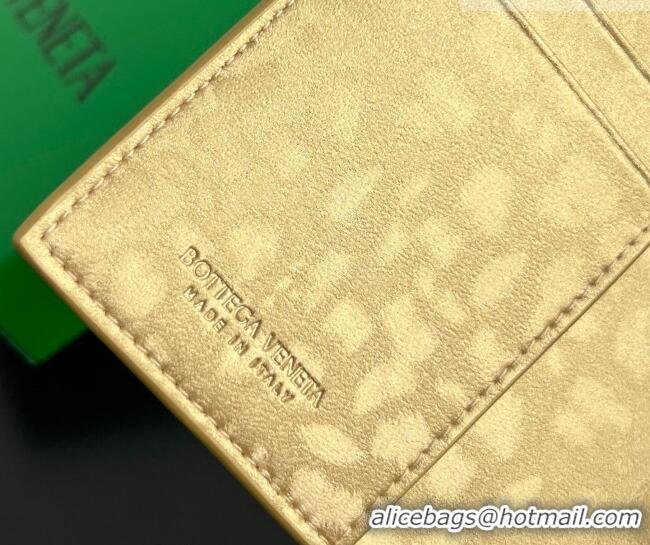 Best Quality Bottega Veneta Intrecciato Leather Passport Case 749954 Gold 2026