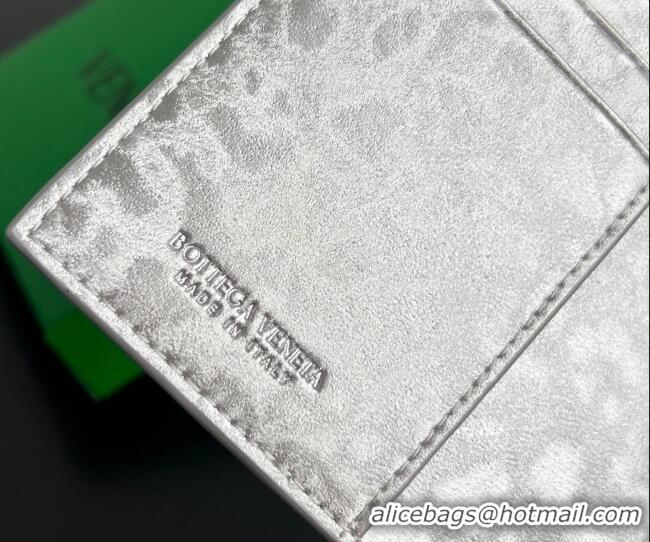 Top Grade Bottega Veneta Intrecciato Leather Passport Case 749954 Silver 2026