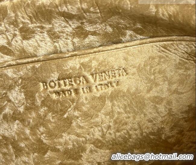 Best Quality Bottega Veneta Intrecciato Lamina Satin Leather Beauty Pouch 764044 Gold 2026