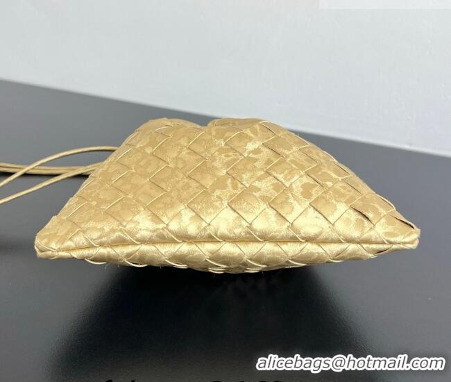 Buy Discount Bottega Veneta Small Dustbag in Intrecciato Lamina Satin Leather 816987 Gold 2026