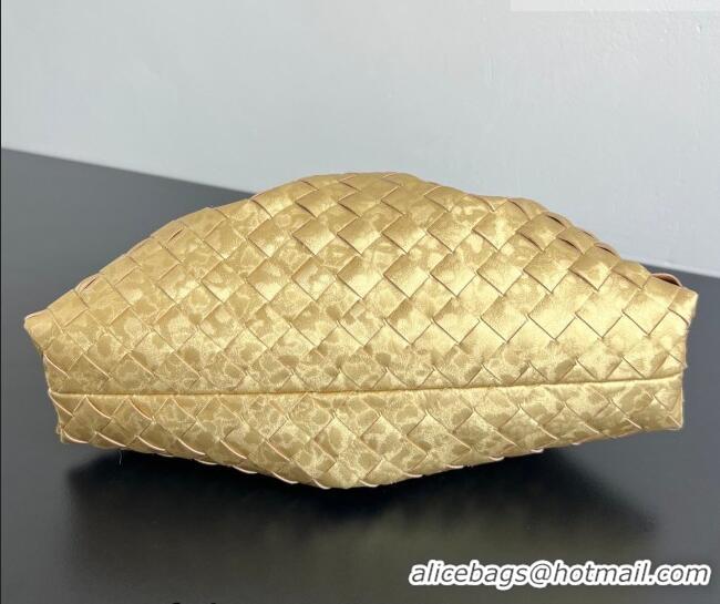 Best Quality Bottega Veneta Dustbag Notte Bag in Intrecciato Lamina Satin Leather 839394 Gold 2026