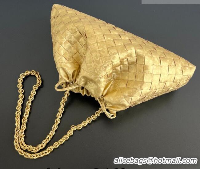 Best Quality Bottega Veneta Dustbag Notte Bag in Intrecciato Lamina Satin Leather 839394 Gold 2026