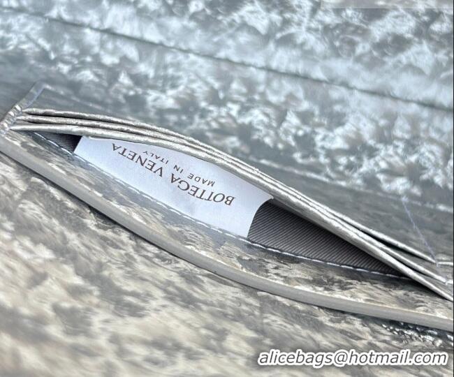 Market Sells Bottega Veneta Long Clutch Bag Andiamo in Intrecciato Lamina Satin Leather 741511 Silver 2026
