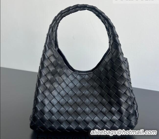 Best Product Bottega Veneta Small Campana Hobo Bag in Intrecciato Leather 854248 Black 2026