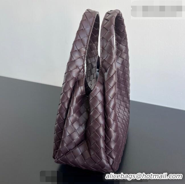 Buy New Cheap Bottega Veneta Small Campana Hobo Bag in Intrecciato Leather 854248 Dark Barolo Red 2026