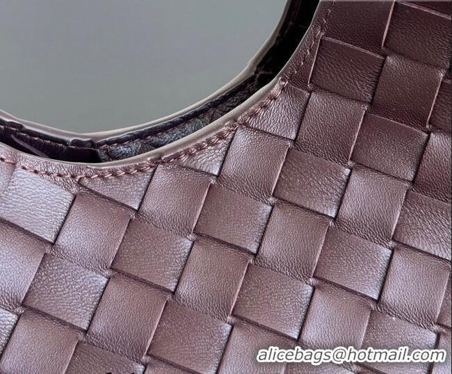Buy New Cheap Bottega Veneta Small Campana Hobo Bag in Intrecciato Leather 854248 Dark Barolo Red 2026
