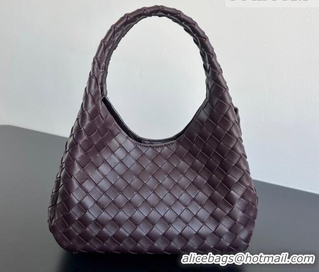 Buy New Cheap Bottega Veneta Small Campana Hobo Bag in Intrecciato Leather 854248 Dark Barolo Red 2026