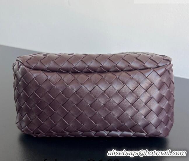 Buy New Cheap Bottega Veneta Small Campana Hobo Bag in Intrecciato Leather 854248 Dark Barolo Red 2026