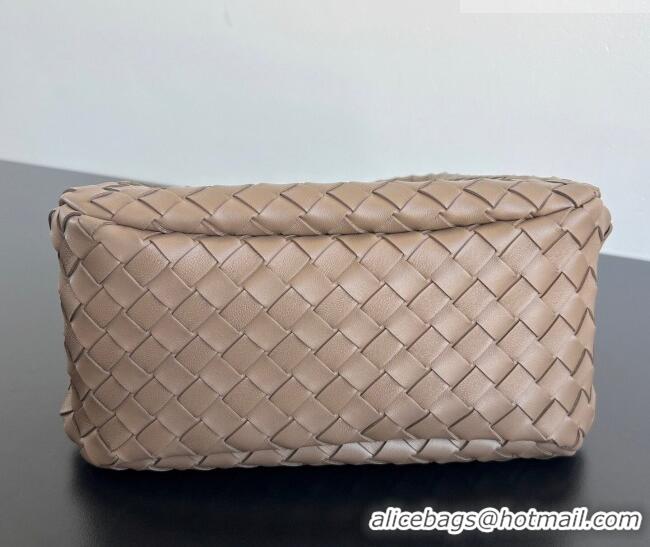 Luxury Cheap Bottega Veneta Small Campana Hobo Bag in Intrecciato Leather 854248 Pinecone Brown 2026