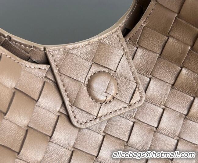 Luxury Cheap Bottega Veneta Small Campana Hobo Bag in Intrecciato Leather 854248 Pinecone Brown 2026