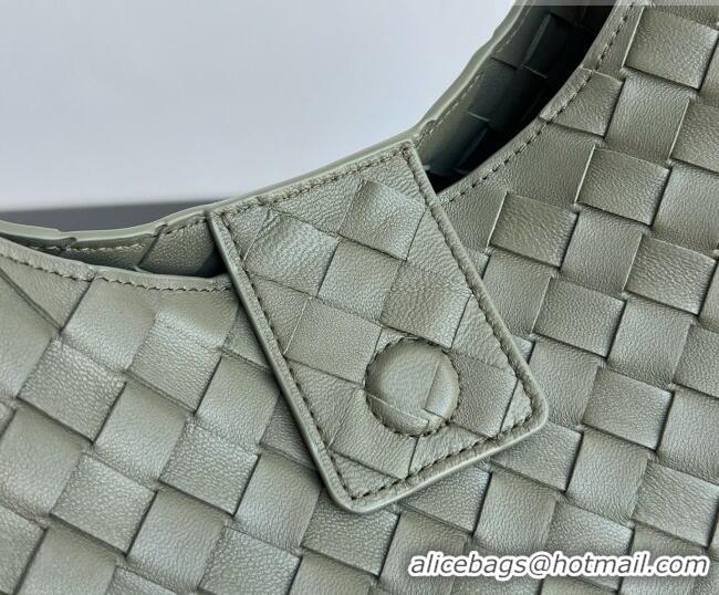 Hot Style Bottega Veneta Large Campana Shoulder Bag in Intrecciato Leather 844250 Pickle Green 2026