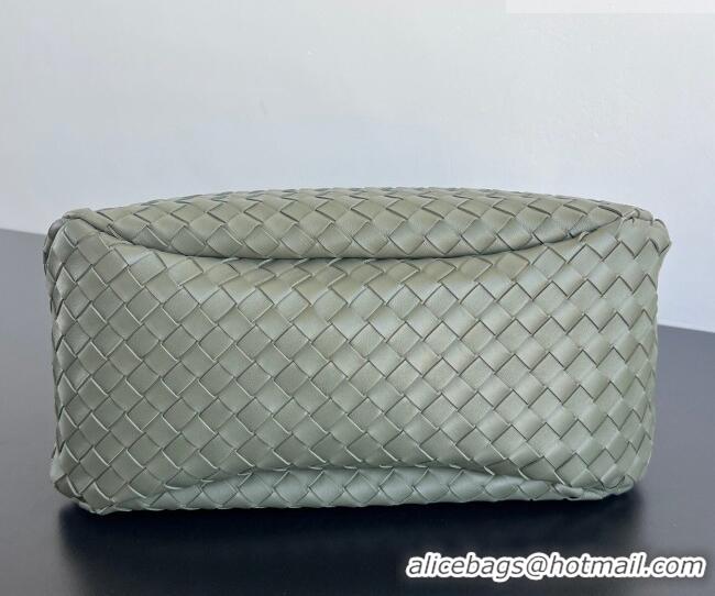 Hot Style Bottega Veneta Large Campana Shoulder Bag in Intrecciato Leather 844250 Pickle Green 2026